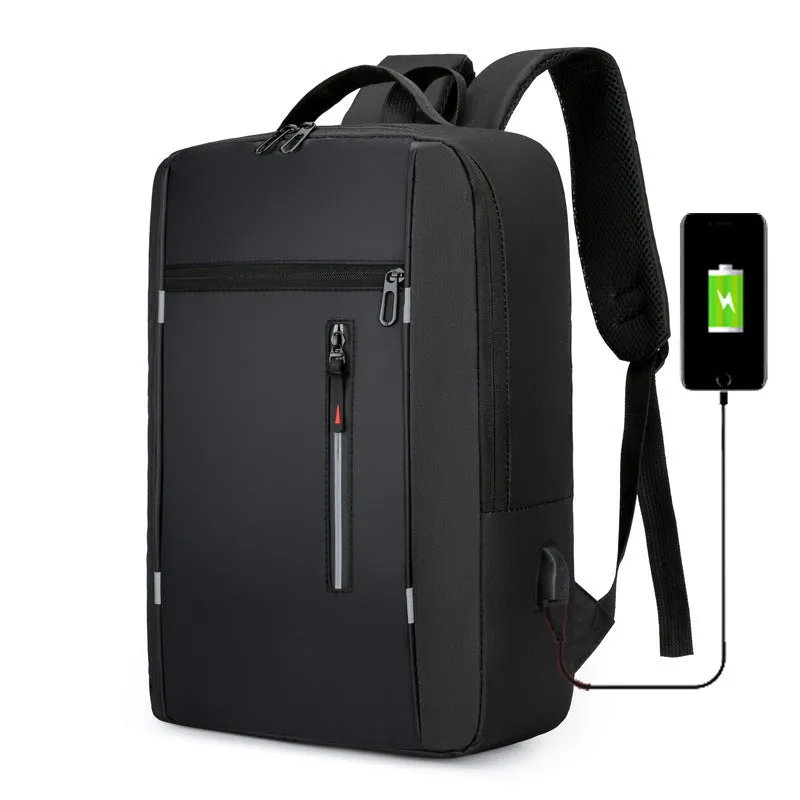 Men's Simple Charging Computer Large Capacity Backpacks