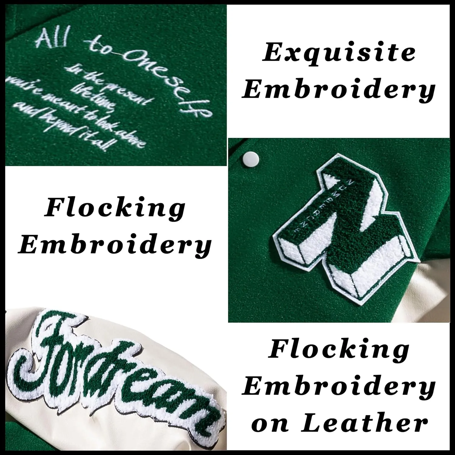 Mens Varsity Letterman Jackets: Vintage Streetwear Baseball Bomber Jacket for Men Women Casual Leather Sleeves Coat