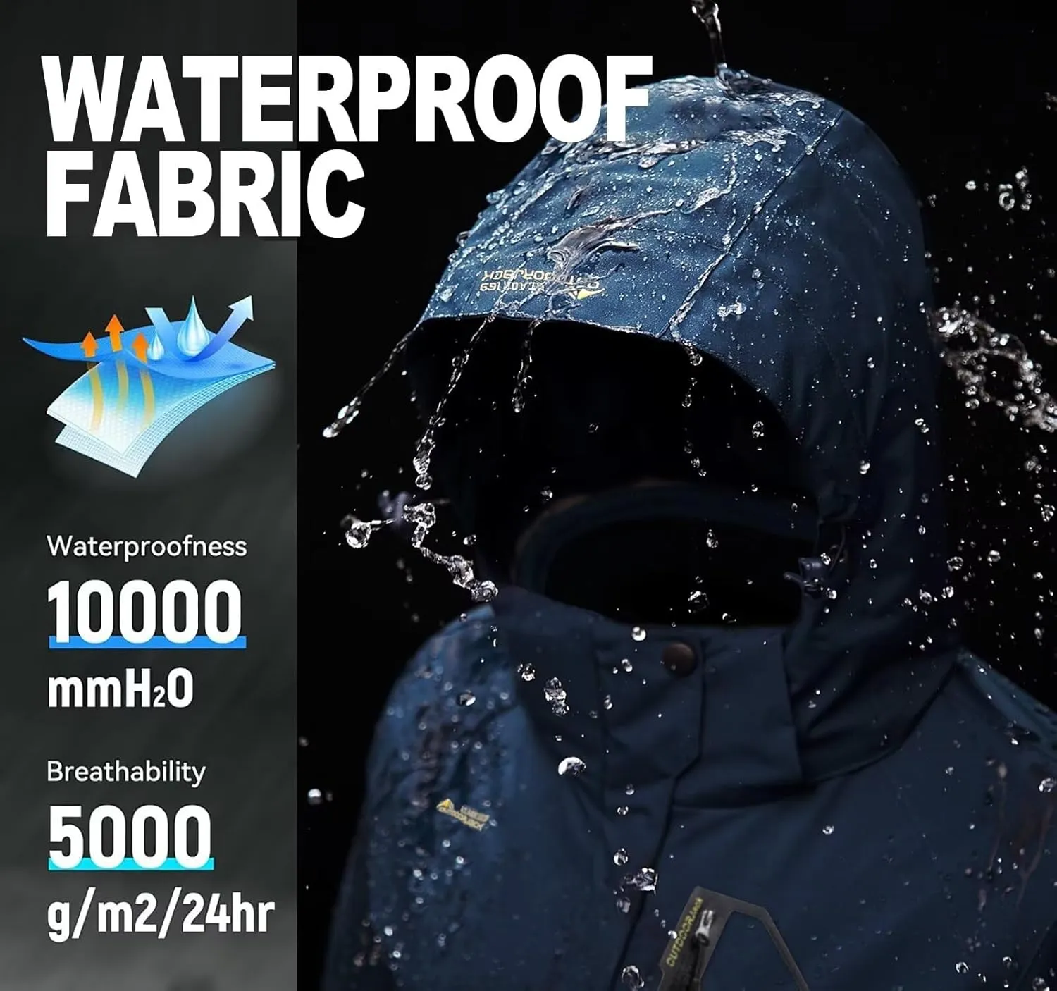 Men's Winter Coats,Fleece-Lined,With Fleece Balaclava,Waterproof&Windproof,Ski Snow Jackets