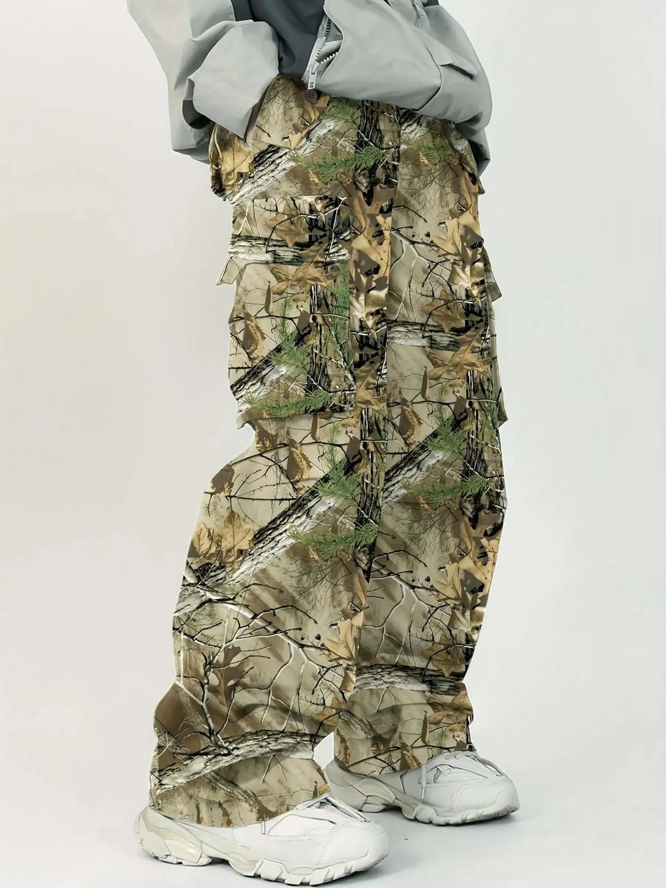 Men's Y2K Camo Cargo Pants – Loose Fit, Multi-Pocket