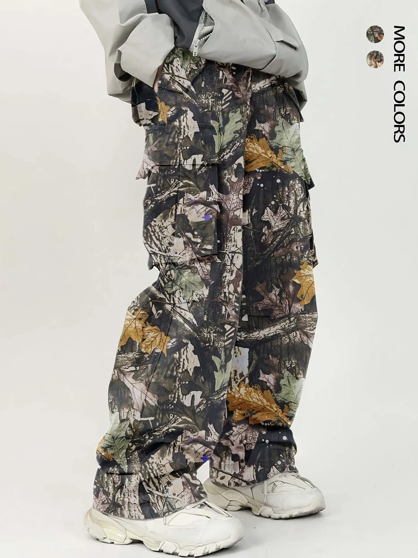 Men's Y2K Camo Cargo Pants – Loose Fit, Multi-Pocket