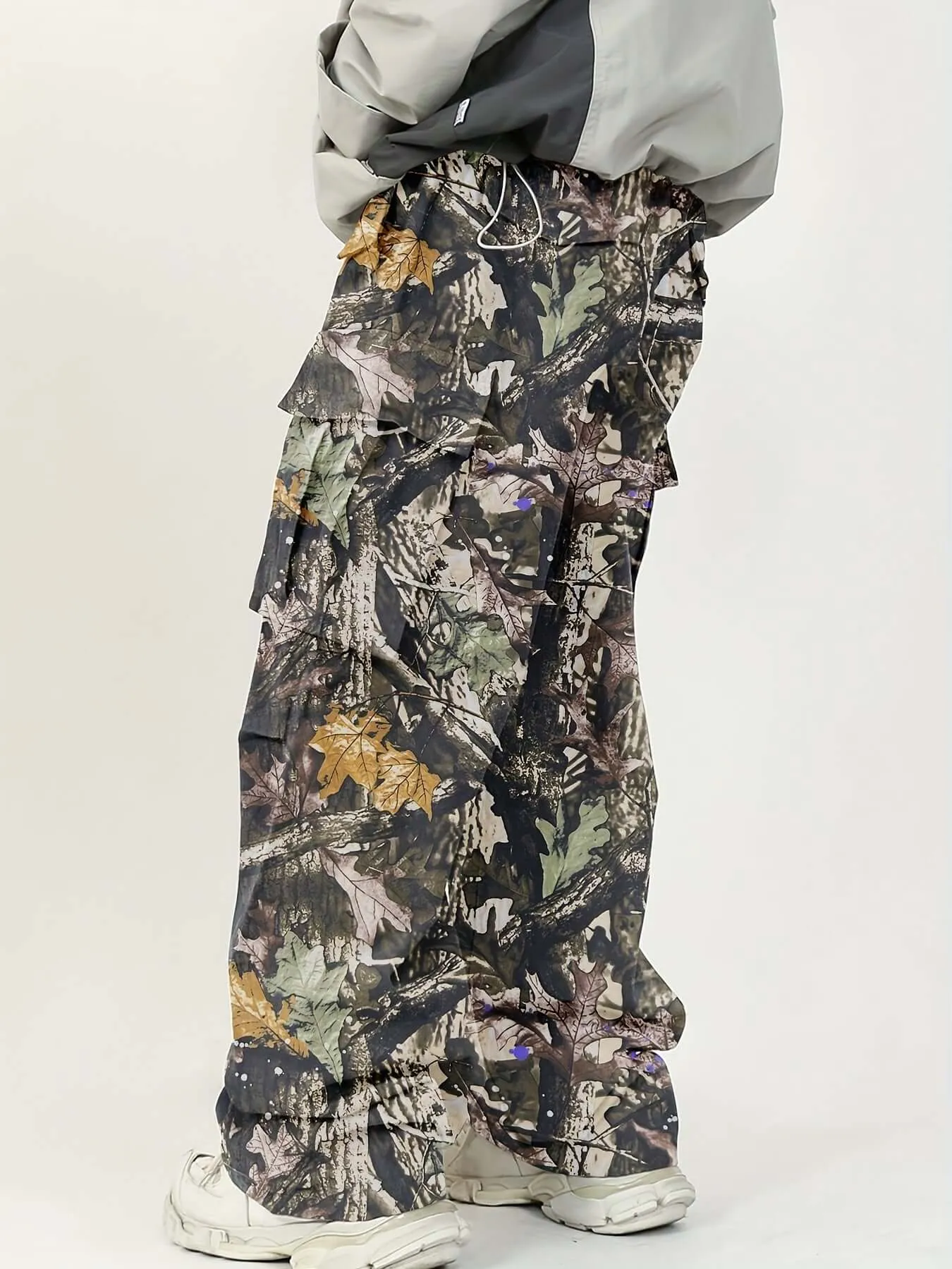 Men's Y2K Camo Cargo Pants – Loose Fit, Multi-Pocket
