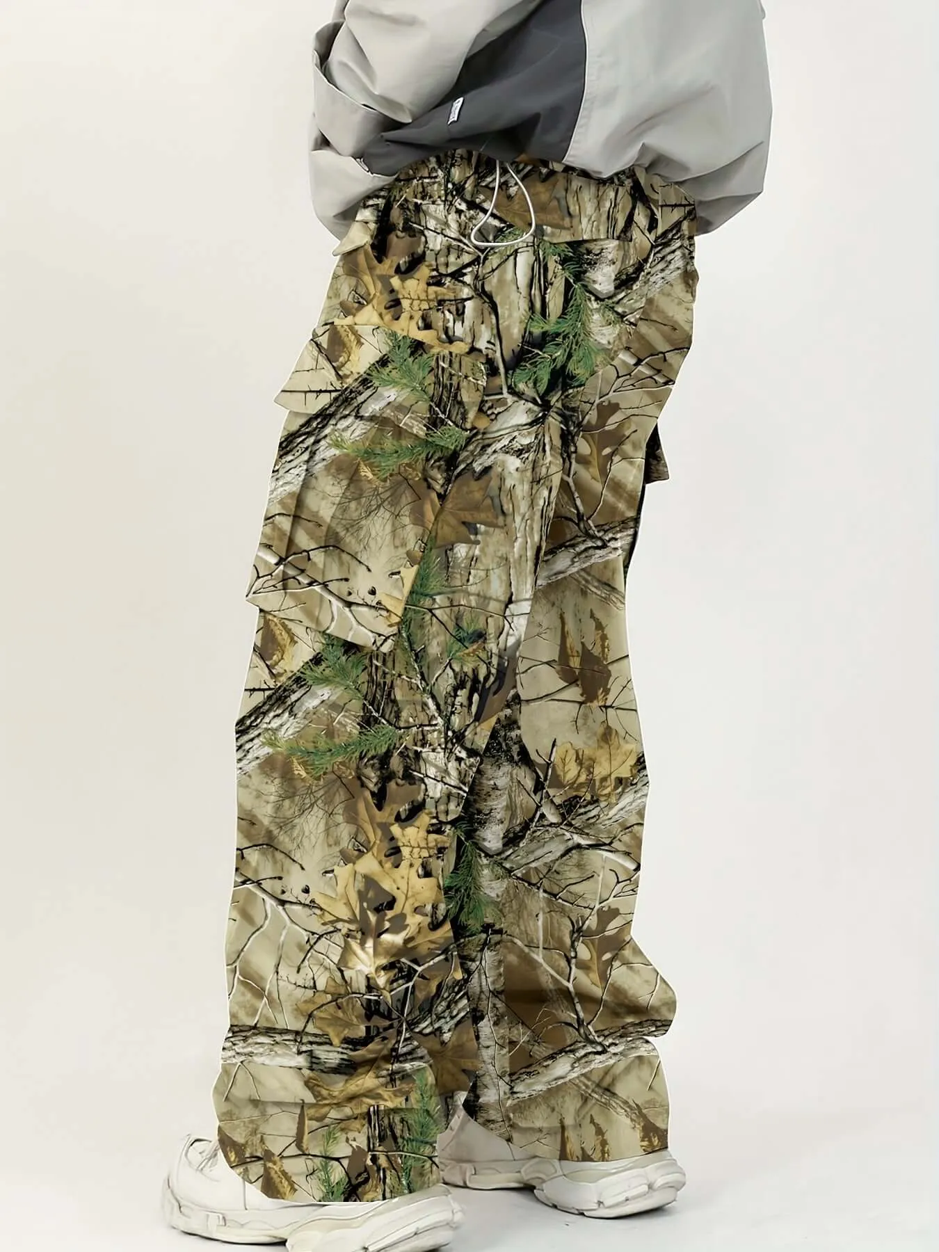 Men's Y2K Camo Cargo Pants – Loose Fit, Multi-Pocket
