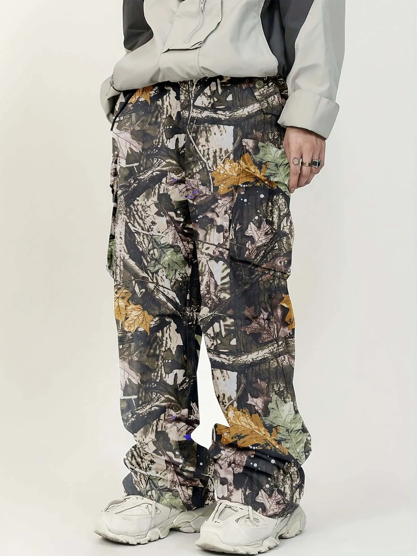 Men's Y2K Camo Cargo Pants – Loose Fit, Multi-Pocket