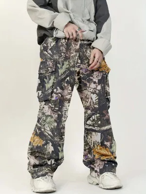 Men's Y2K Camo Cargo Pants – Loose Fit, Multi-Pocket