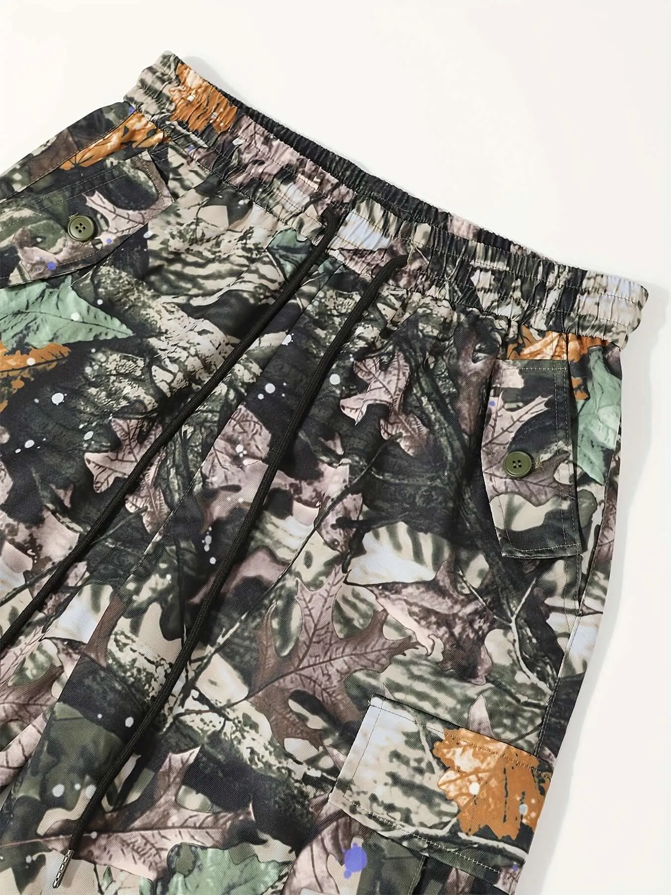 Men's Y2K Camo Cargo Pants – Loose Fit, Multi-Pocket