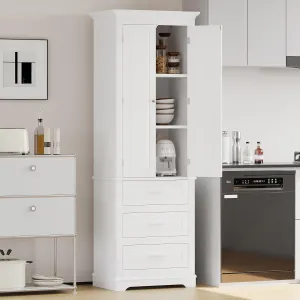 Merax 70" Tall Kitchen Pantry Cabinet with Doors and Drawers, Storage Shelf Organizers for Home, Bathroom and Living Room,