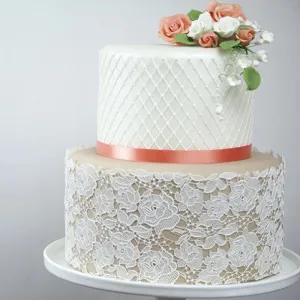 MESH ROSE FLOWERS CAKE LACE MAT
