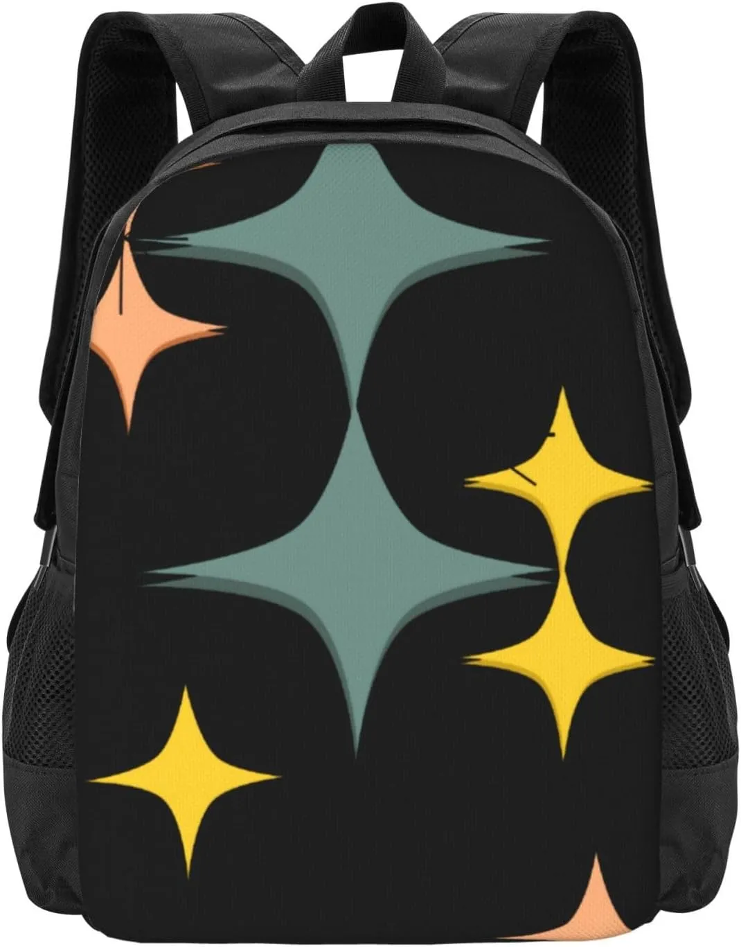 Mid Century Modern Ea-Mes Ato-Mic Star-Bursts Lightweight Packable Backpack Travel Casual Hiking Daypack Foldable Backpack For Men Women