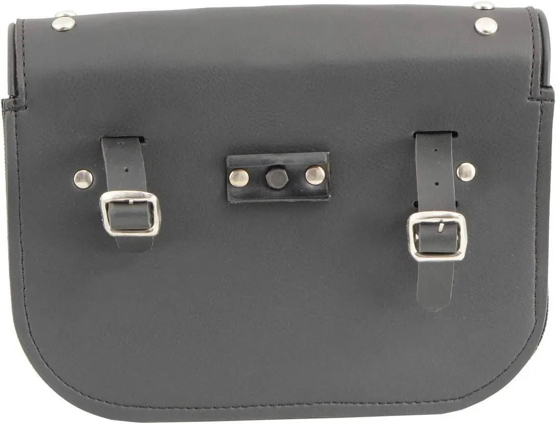 Milwaukee Leather SH633 Black PVC Extra Large 'Studded' Motorcycle Windshield Bag with Turn Lock - One Size