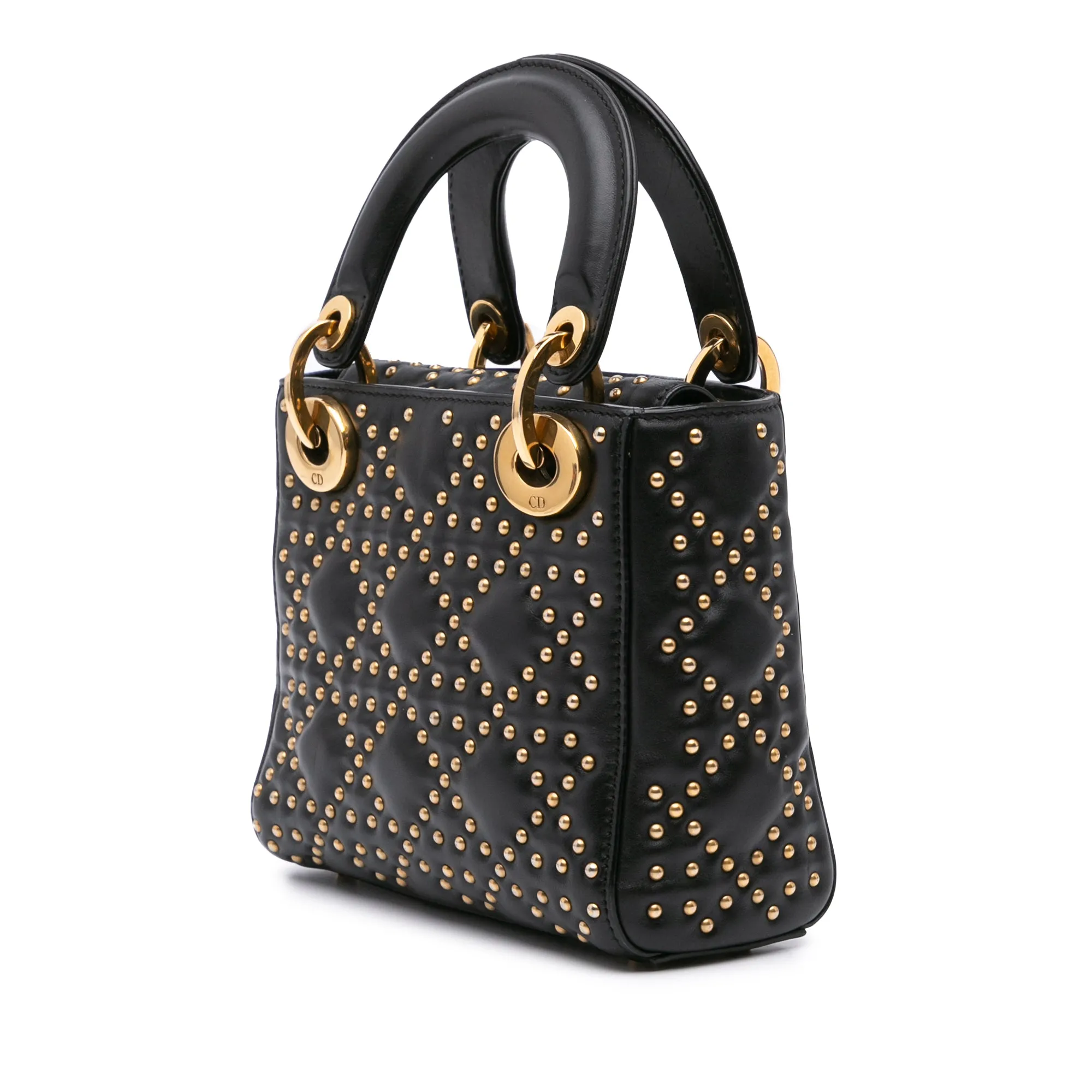 Mini Lambskin Cannage Studded Supple Lady Dior
