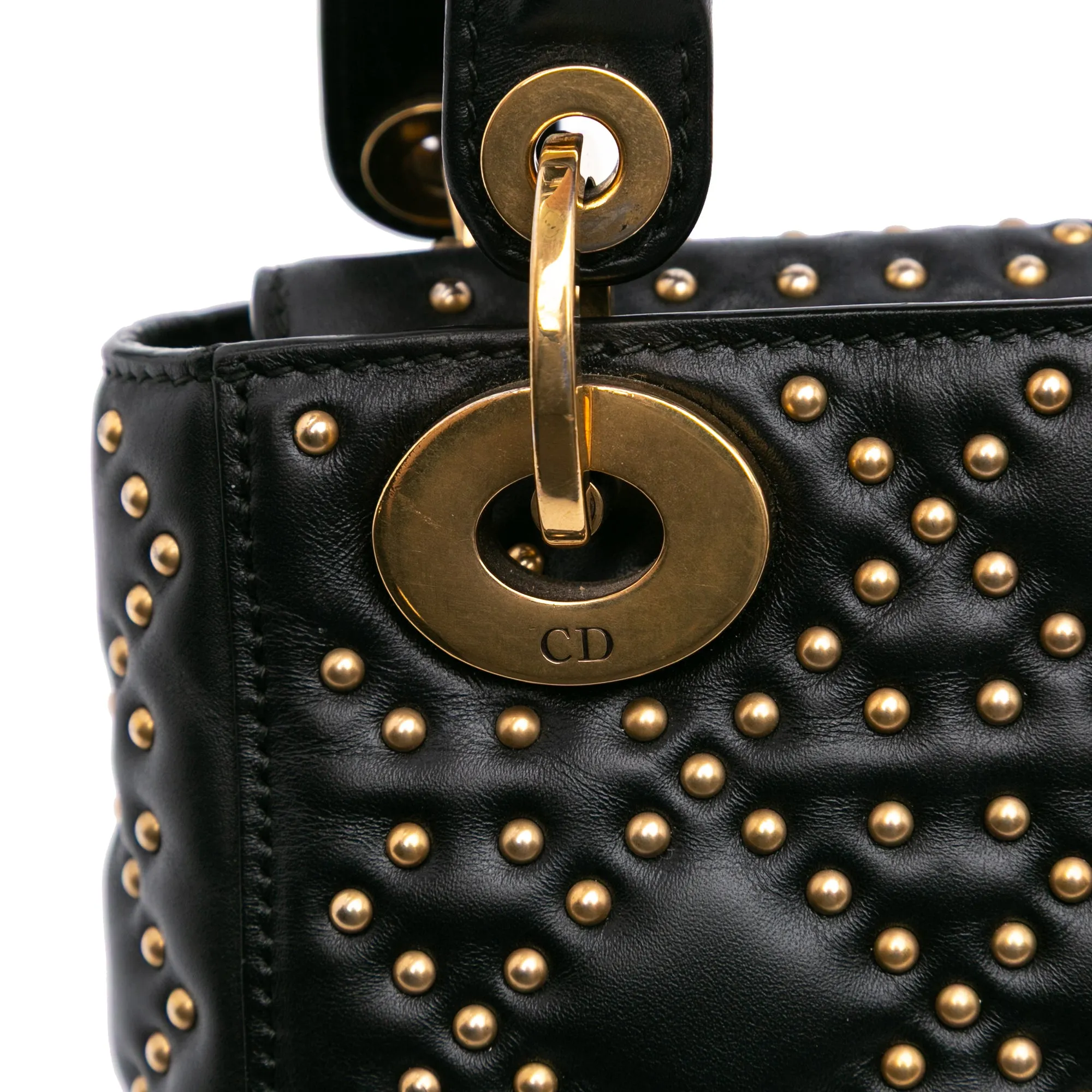 Mini Lambskin Cannage Studded Supple Lady Dior