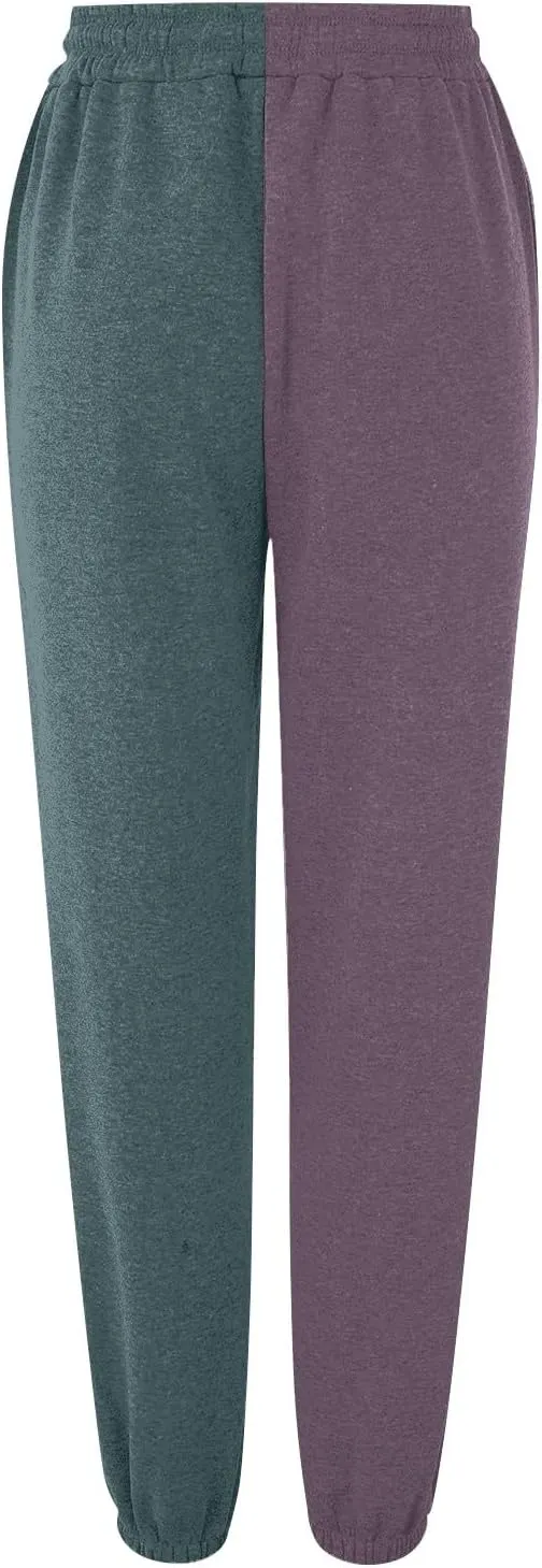 Miyaomn Women's Joggers Pants Fall Fashion Running Sweatpants with Pockets Athletic Patchwork Casual Pants for Workout Lounge