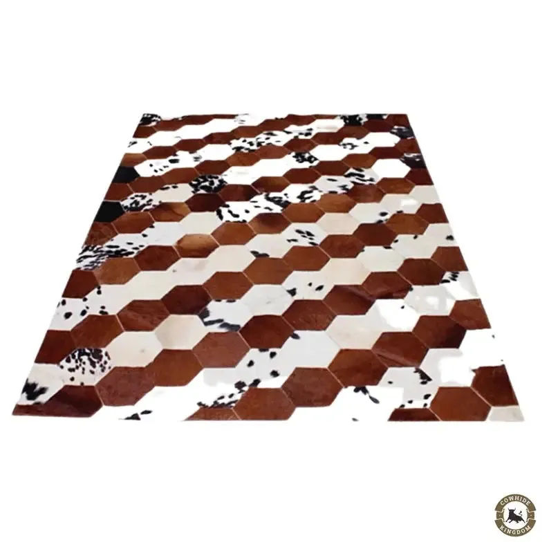 Modern Cowhide Rug Patchwork, Cowhide Runner Rug