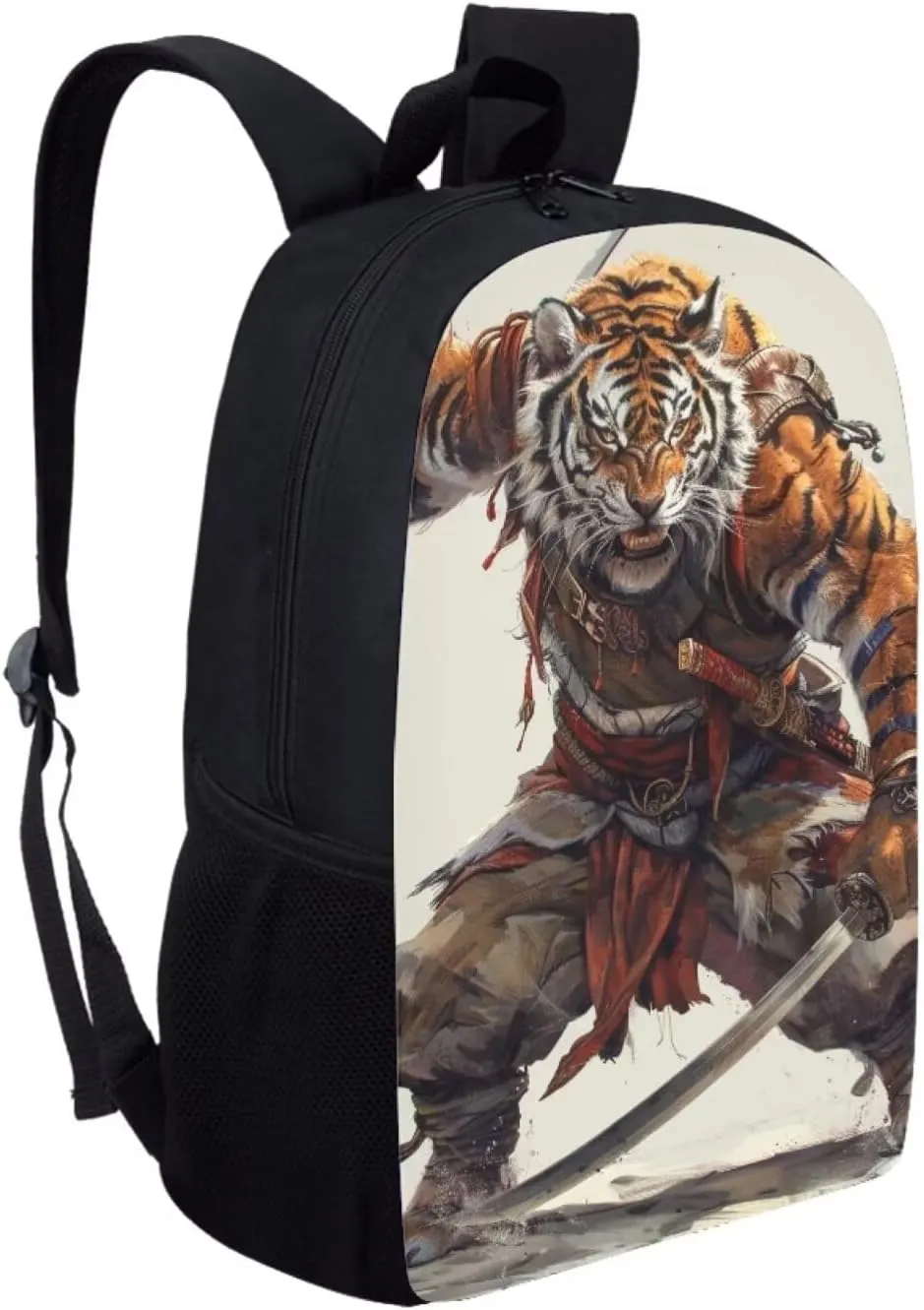 Modysero 17 Inch Funny Backpack for Girls Boys Cool Tiger School Bags with Smooth Zipper Large Capacity Lightweight Student Bookbag with Pockets
