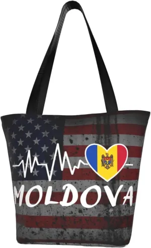 Moldova Heartbeat Fashion Shoulder Bag Large Capacity For Man Or Woman