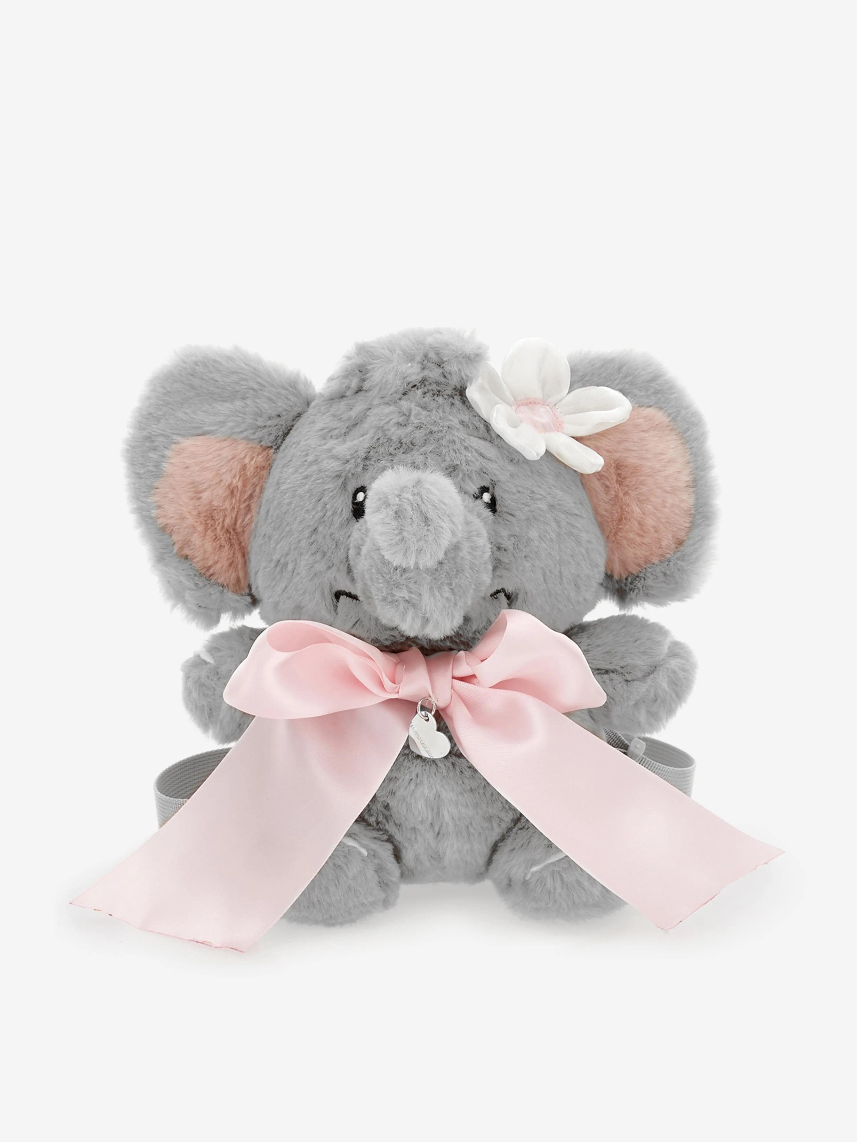 Monnalisa Girls Soft Dumbo Backpack in Grey (25cm)