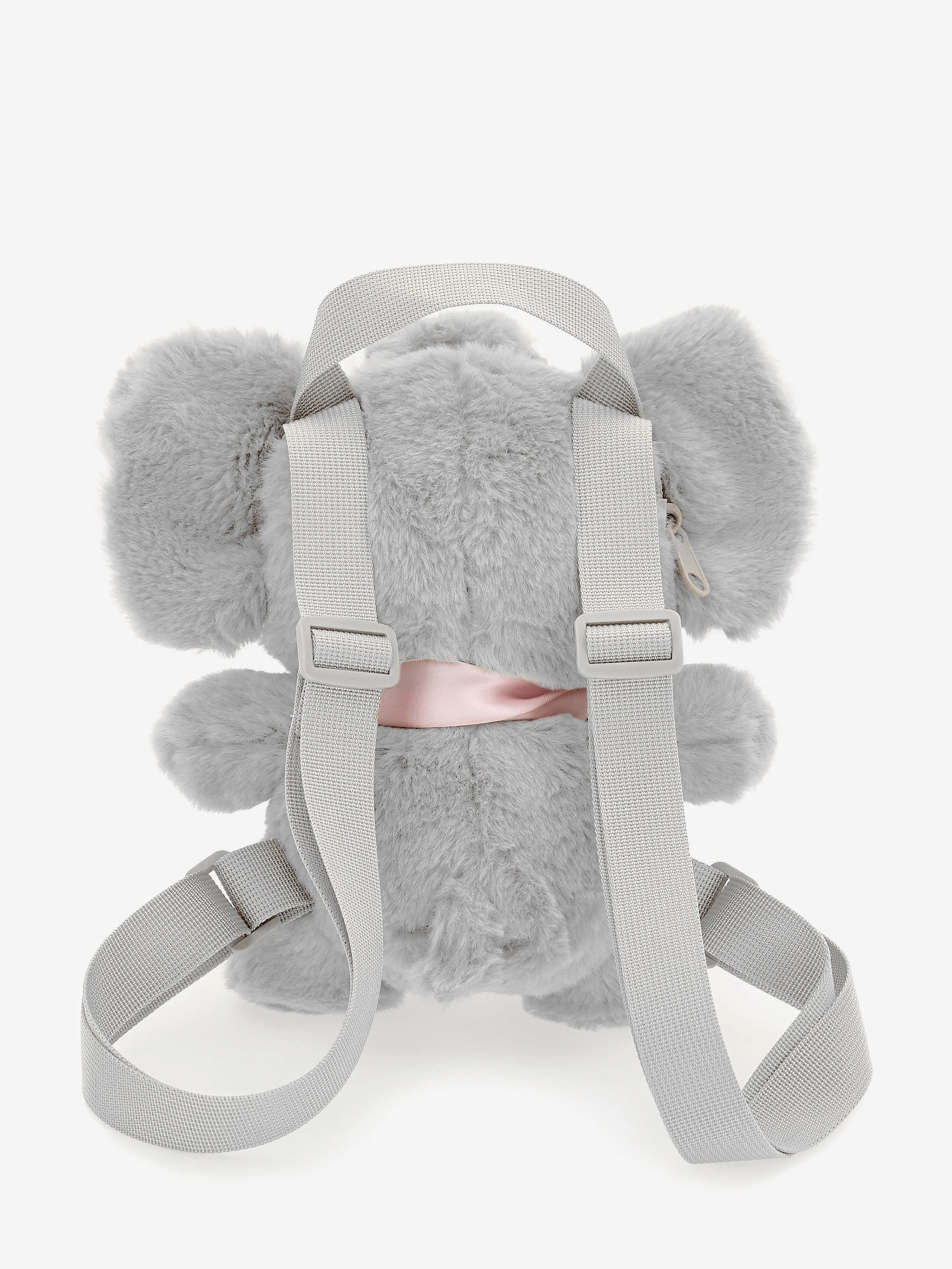 Monnalisa Girls Soft Dumbo Backpack in Grey (25cm)