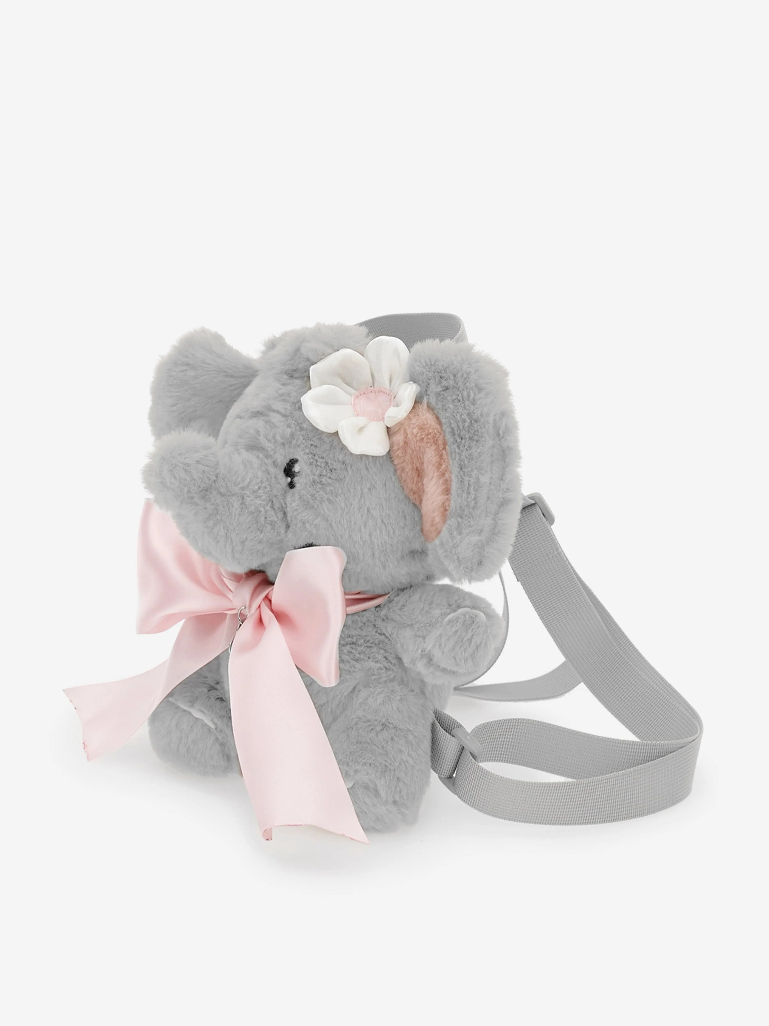 Monnalisa Girls Soft Dumbo Backpack in Grey (25cm)