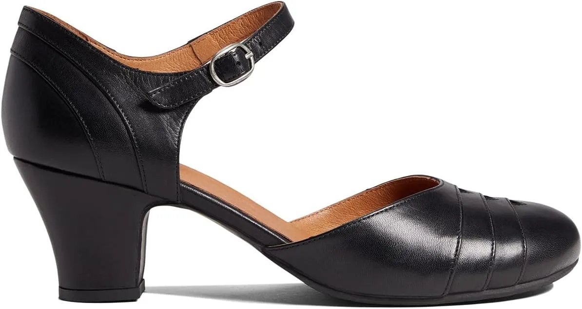 MOOMMO Women Vintage Low Chunky Heel Mary Jane Shoes Pumps Round Closed Toe Cut-out Dress Sandals Ankle Strap 2" Block Heels Mary Janes Dress Shoes Rainbow Patchwork Buckle Office Party Fall 4-11 M US