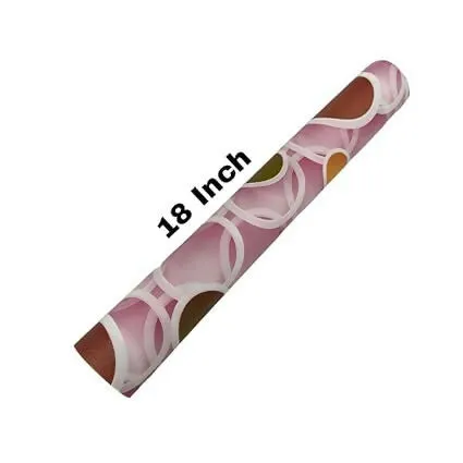 Mopak Decor Polyester Solid Pink Circle Fridge Mat & Cover - Pack of 1 (10Meter).