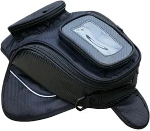 Motorcycle Fuel Tank Bag Strong Magnet Slanting Shoulder Bag Travel Bag Waterproof Navigation Bag Waterproof Drop, Black