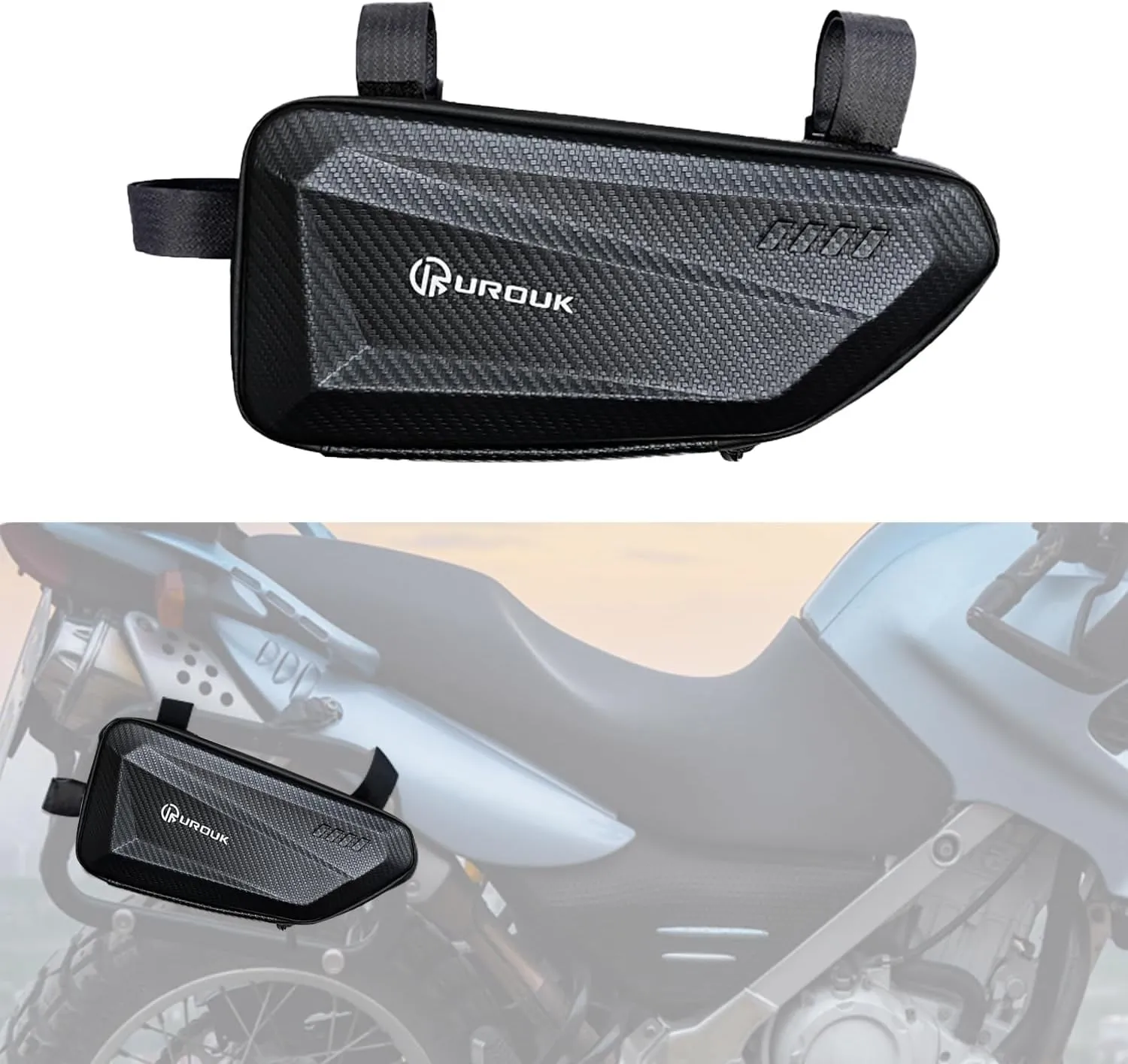 Motorcycle Storage Bag - 1.5L EVA Hard Shell, Waterproof