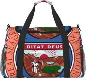 National Emblem Of Arizona Travel Duffel Bag Large Foldable Waterproof Overnight Bag For Beach Swim Bags Pool Sports Gym