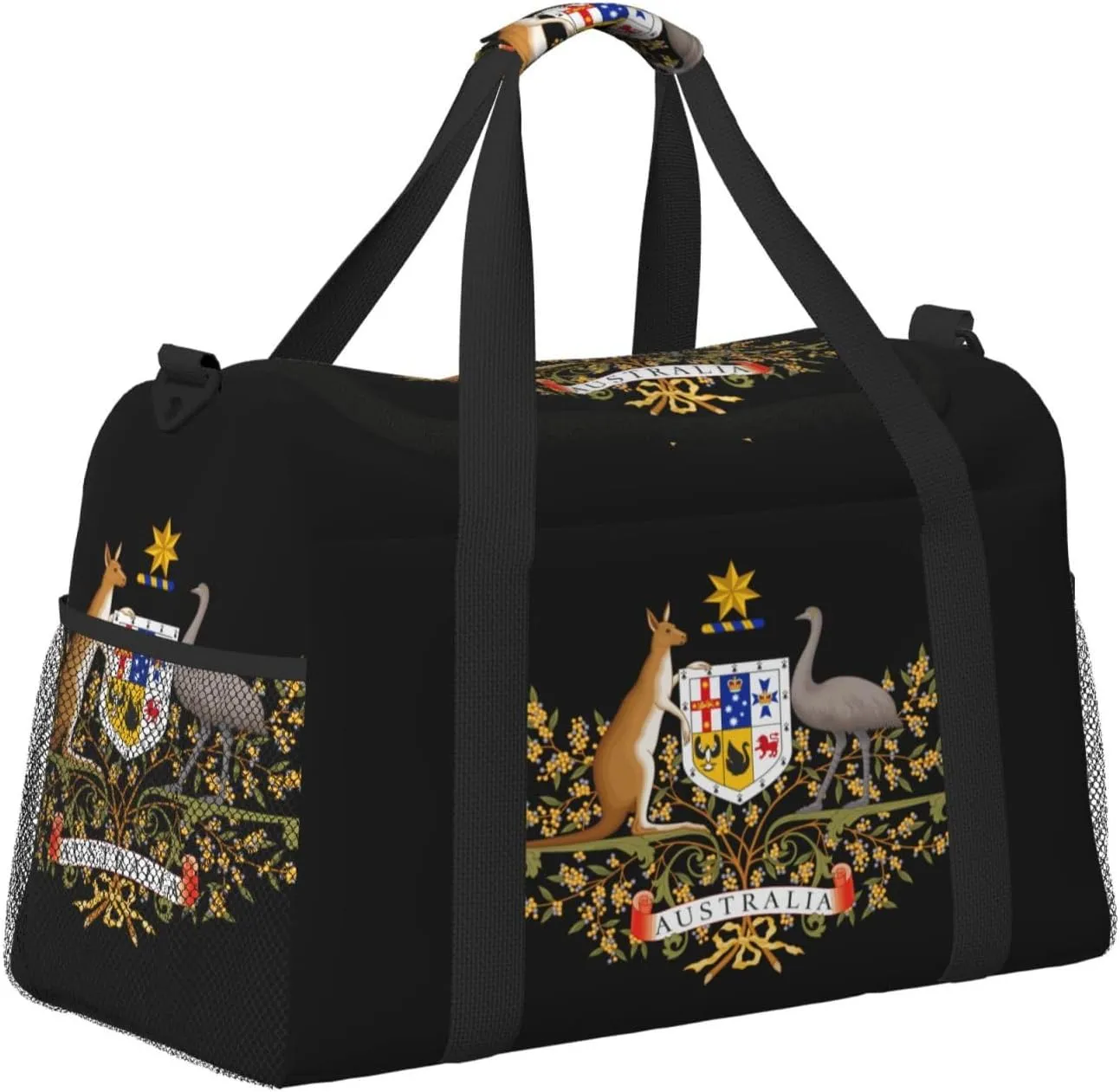 National Emblem Of Australia Travel Duffel Bag Large Foldable Waterproof Overnight Bag For Beach Swim Bags Pool Sports Gym