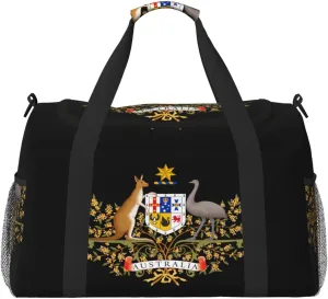 National Emblem Of Australia Travel Duffel Bag Large Foldable Waterproof Overnight Bag For Beach Swim Bags Pool Sports Gym
