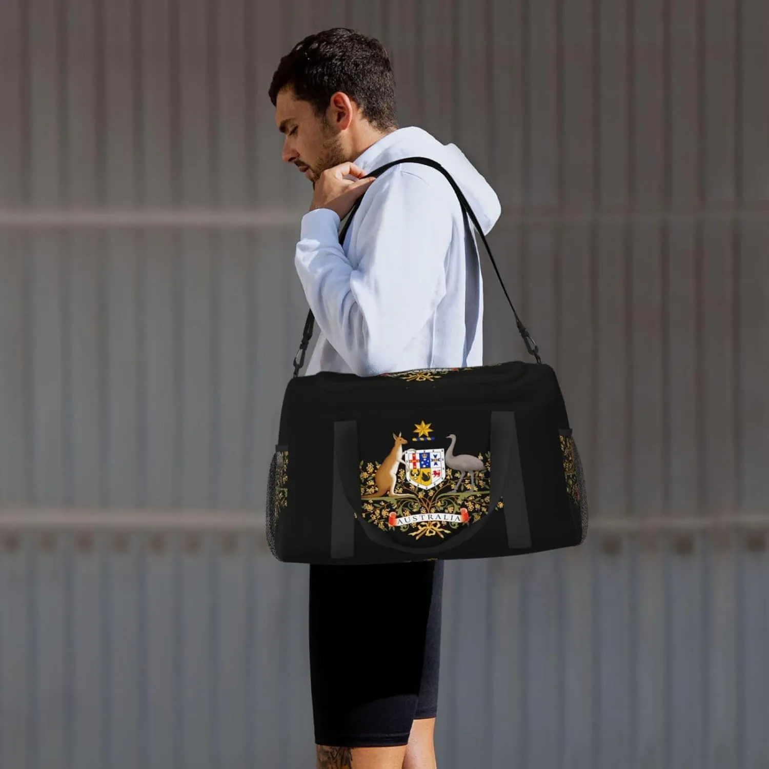 National Emblem Of Australia Travel Duffel Bag Large Foldable Waterproof Overnight Bag For Beach Swim Bags Pool Sports Gym