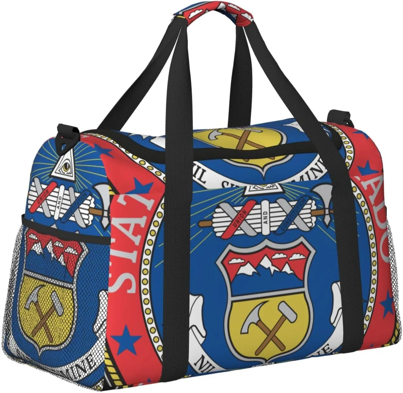 National Emblem Of Colorado Travel Duffel Bag Large Foldable Waterproof Overnight Bag For Beach Swim Bags Pool Sports Gym