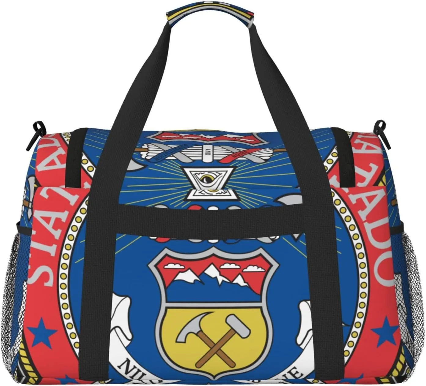 National Emblem Of Colorado Travel Duffel Bag Large Foldable Waterproof Overnight Bag For Beach Swim Bags Pool Sports Gym