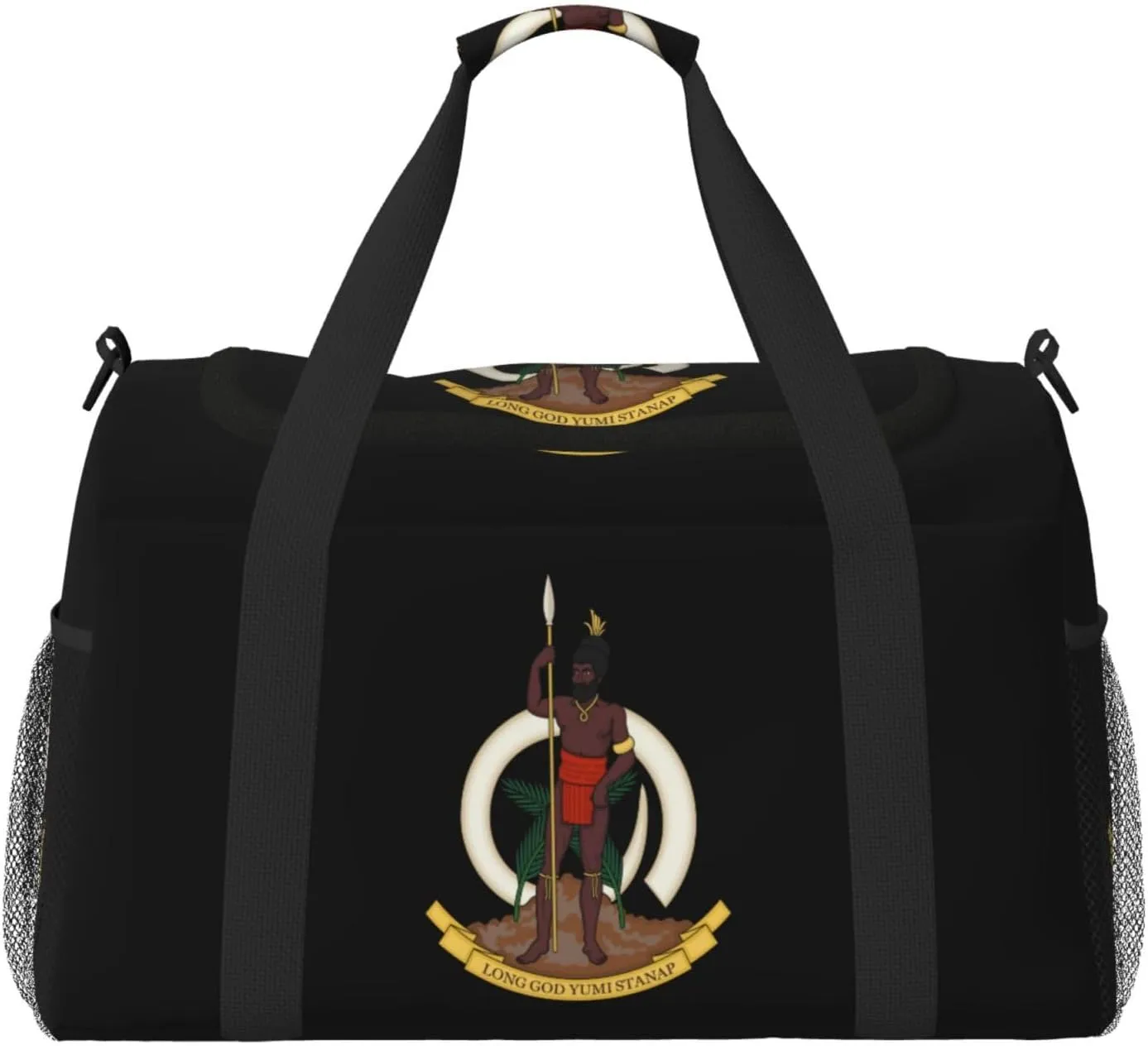 National Emblem Of Vanuatu Travel Duffel Bag Large Foldable Waterproof Overnight Bag For Beach Swim Bags Pool Sports Gym