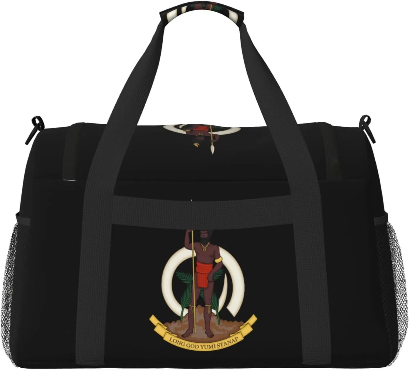 National Emblem Of Vanuatu Travel Duffel Bag Large Foldable Waterproof Overnight Bag For Beach Swim Bags Pool Sports Gym