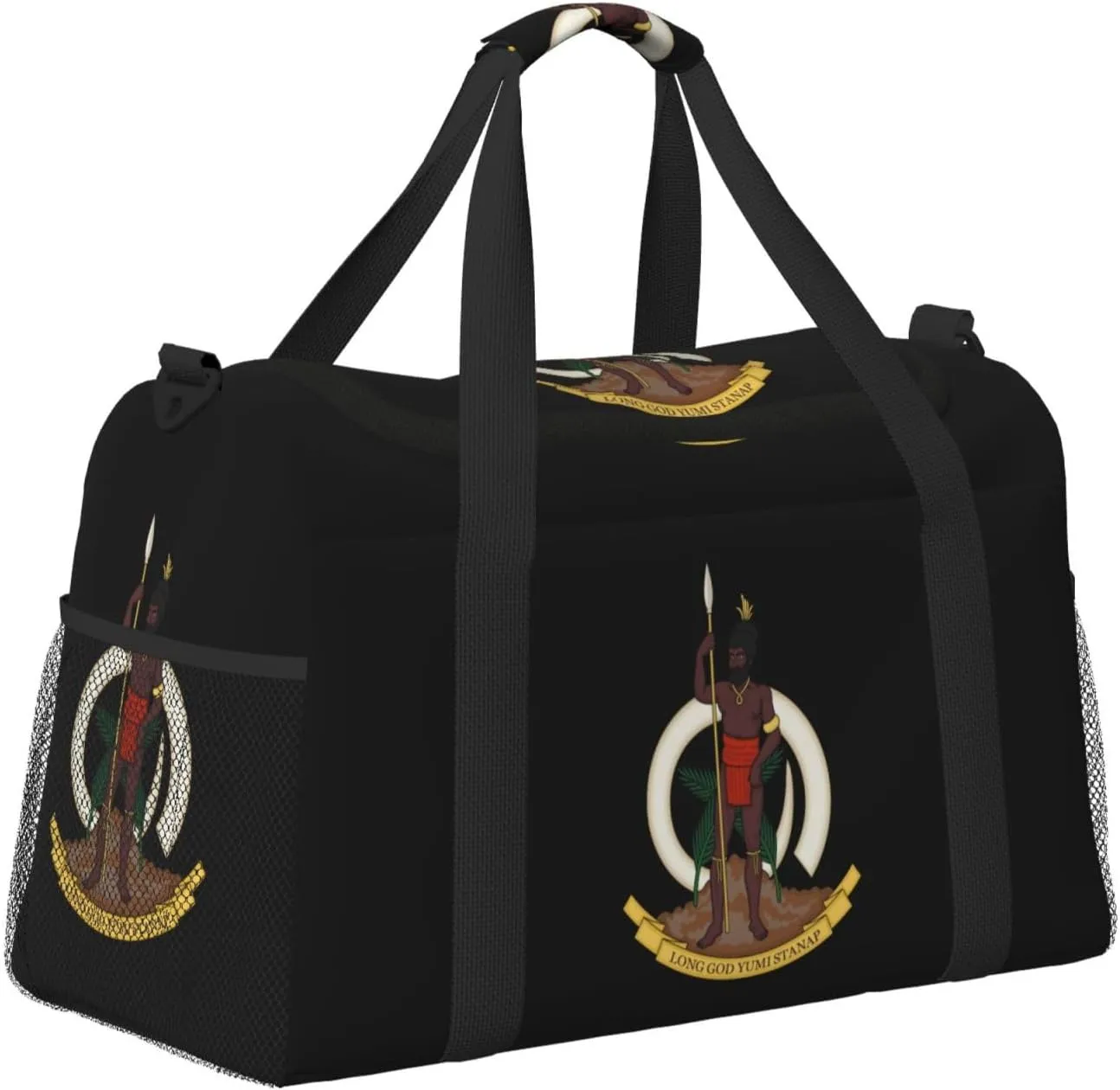 National Emblem Of Vanuatu Travel Duffel Bag Large Foldable Waterproof Overnight Bag For Beach Swim Bags Pool Sports Gym