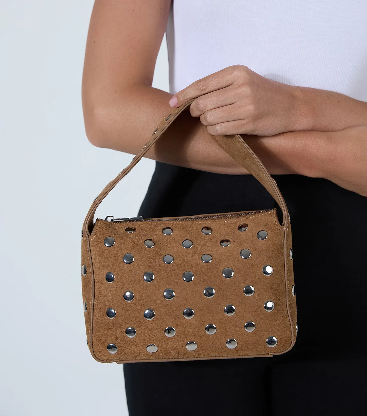 Natty Taupe Suede/Studs