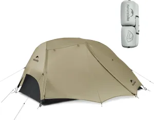 Naturehike Star River UL Lightweight 2 Person Tent for Camping 15D Ultralight Silicone Coated Fabric Weighs only 50.82oz Compact Storage Waterproof Double Canopy and Door Aluminum Pole Anti-mosqui
