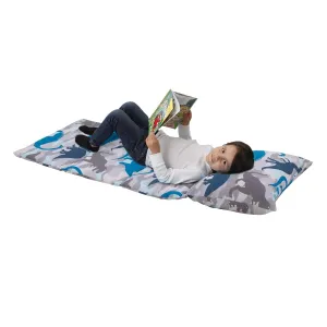 Navy, Grey & Royal Blue Dino Deluxe Easy Fold Nap Mat, Navy, Royal, Grey, Camo