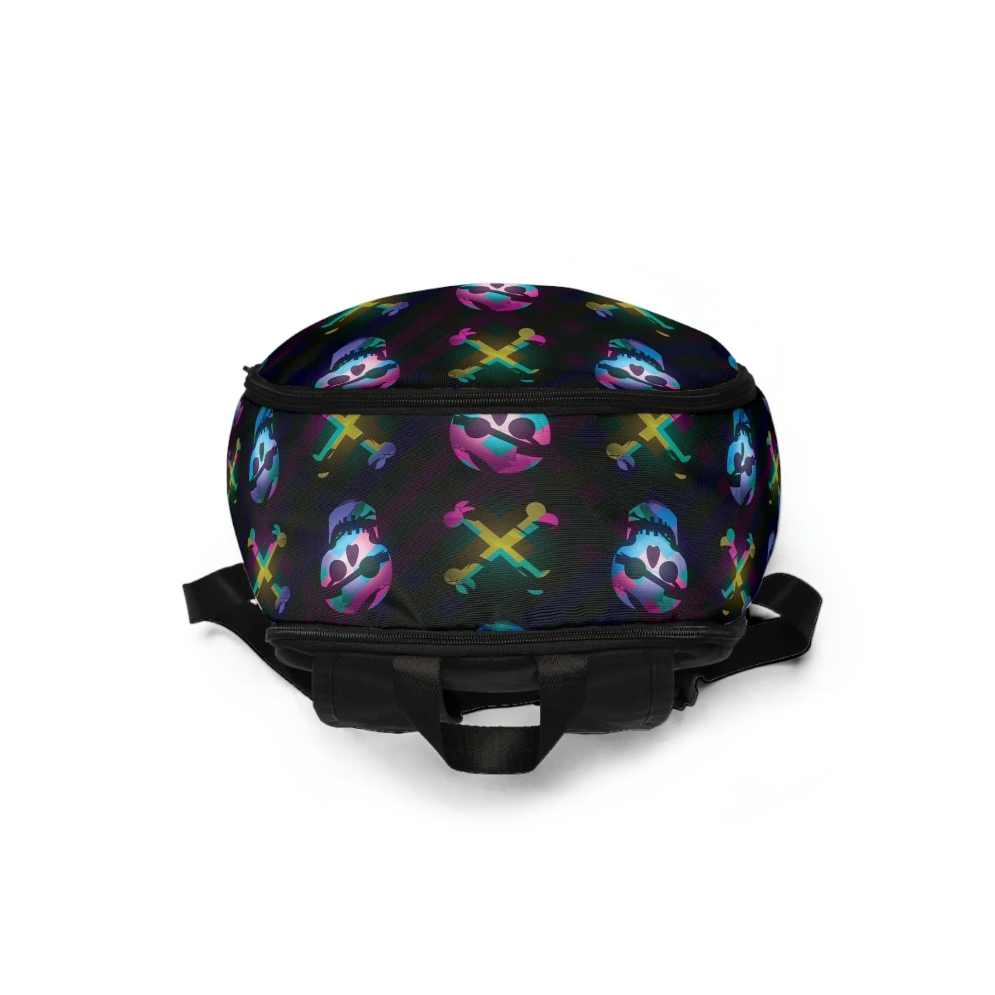 Neon Skull & Bones Unisex Fabric Backpack
