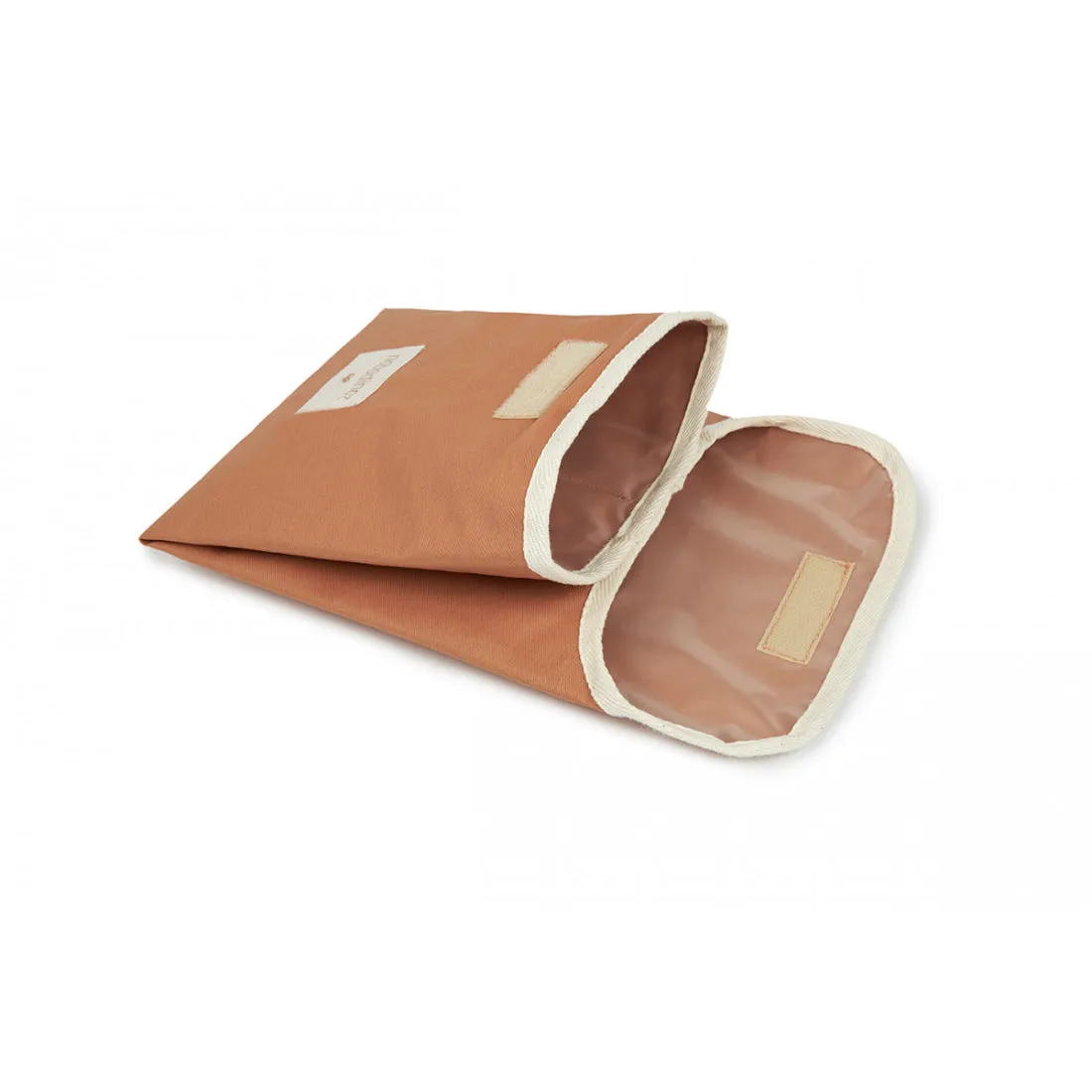 nobodinoz Sunshine Double Pocket Eco Snack Bag Cinnamon