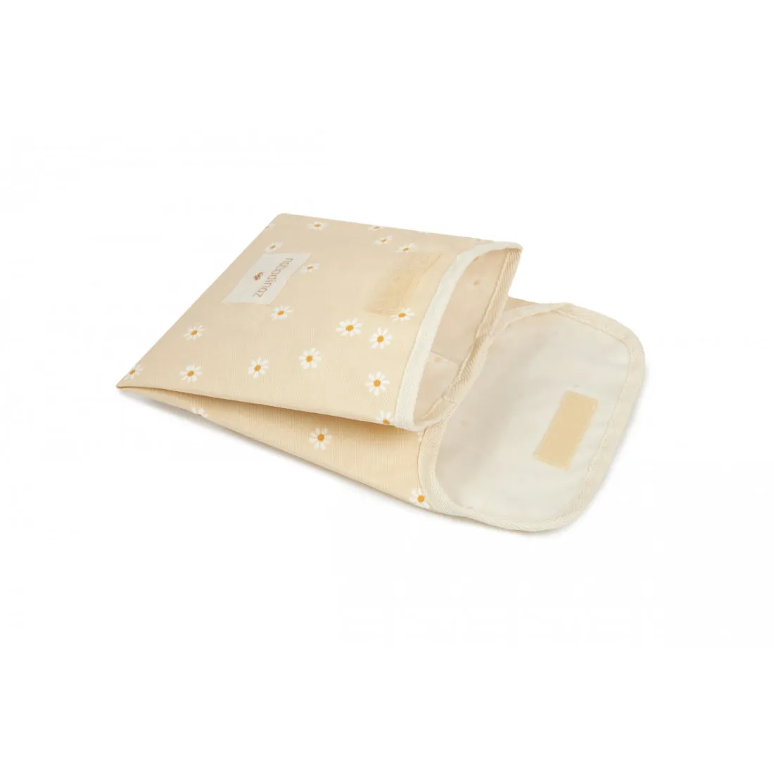 nobodinoz Sunshine Double Pocket Eco Snack Bag Daisies