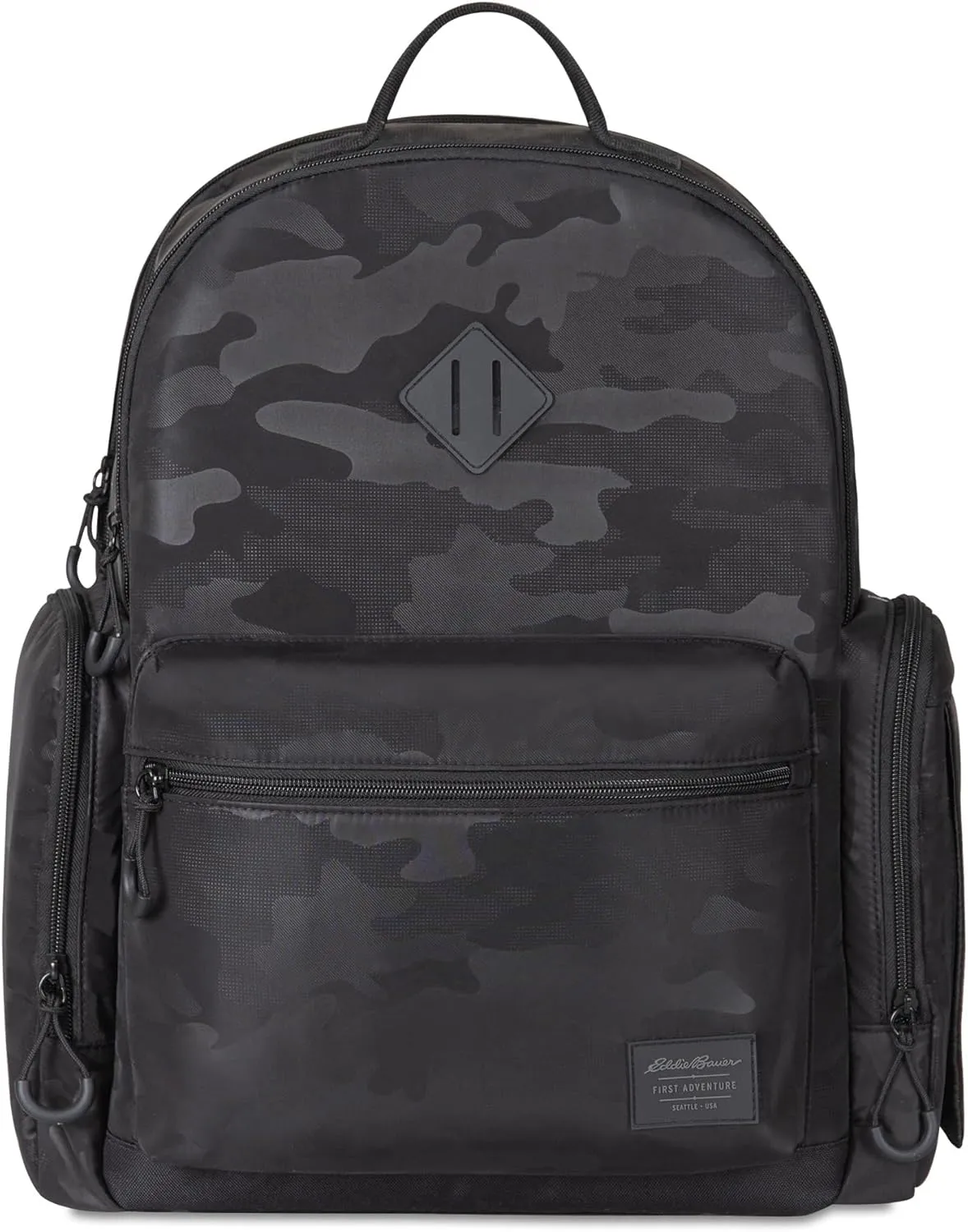 NOJO Eddie Bauer Camo Backpack Diaper Bag - Black & Gray