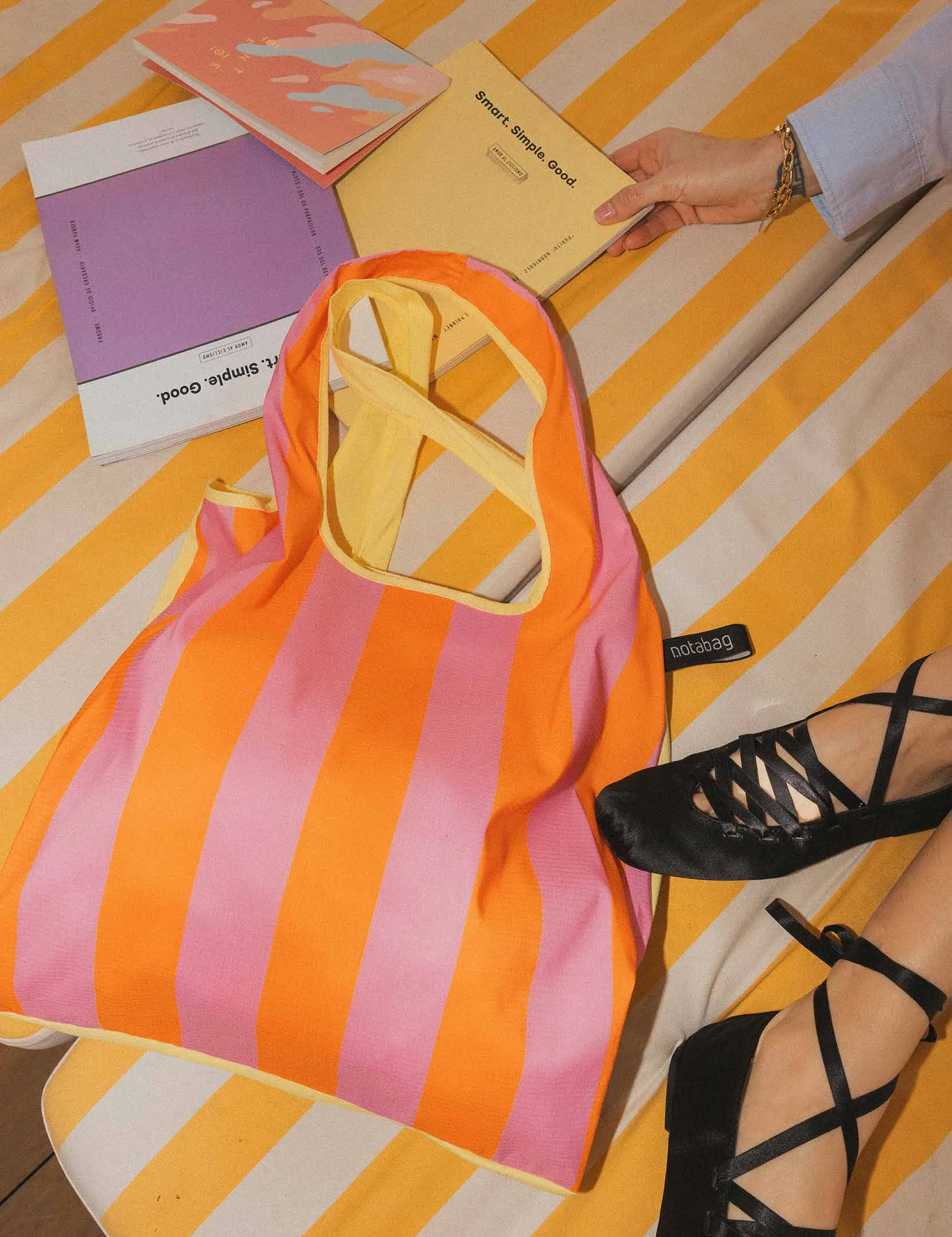 Notabag Tote – Vanilla Stripes