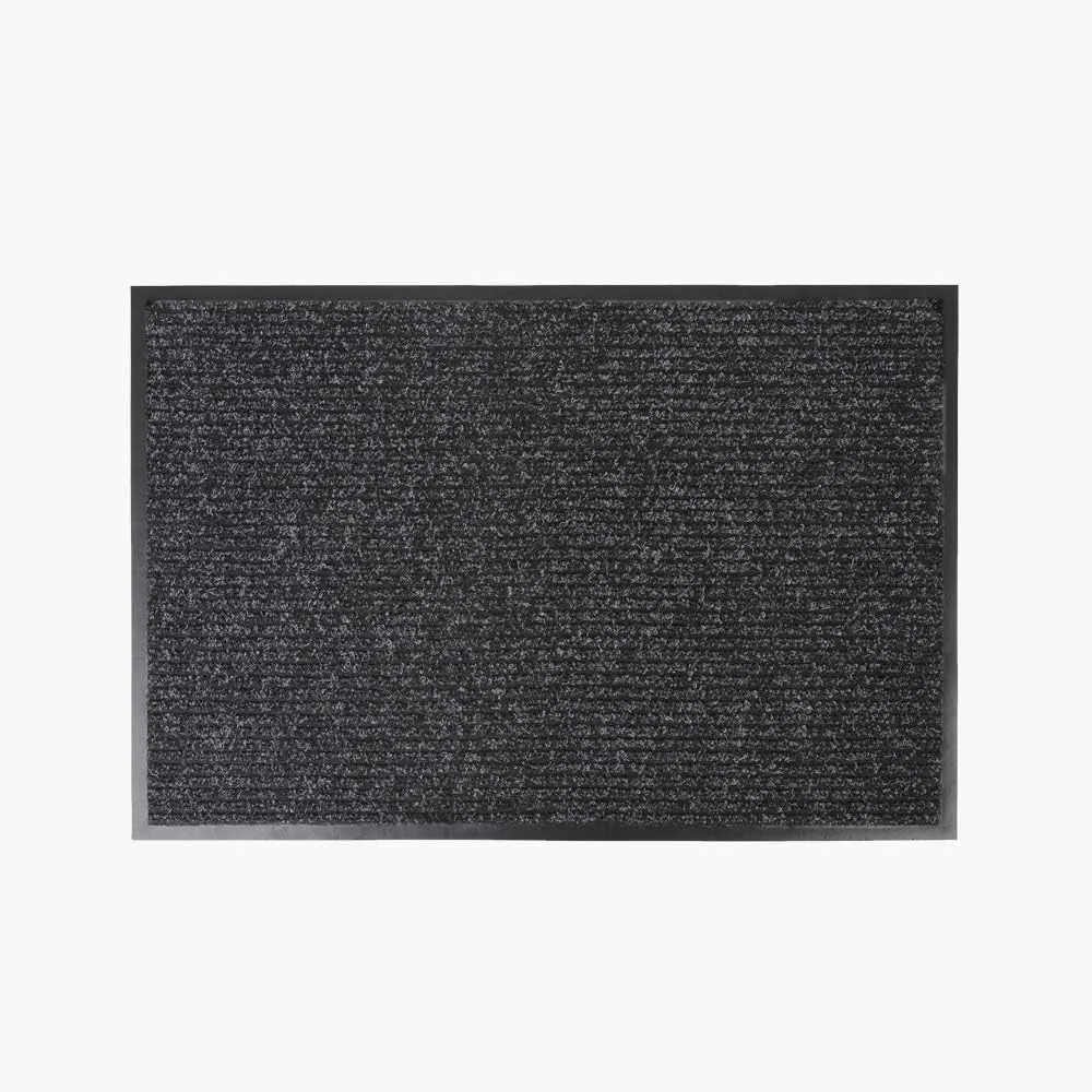 Notrax 109 Brush Step Carpeted Indoor/Outdoor Entrance Mat for Home or Office, 3' X 6', Absorbent Slip Resistant Heavy Duty Entry Mat, Charcoal, 109S0036CH