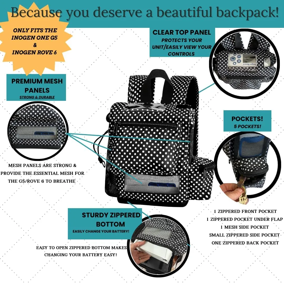 O2TOTES USA Premium Lightweight Carrier for Inogen One G5 Portable Oxygen Backpack