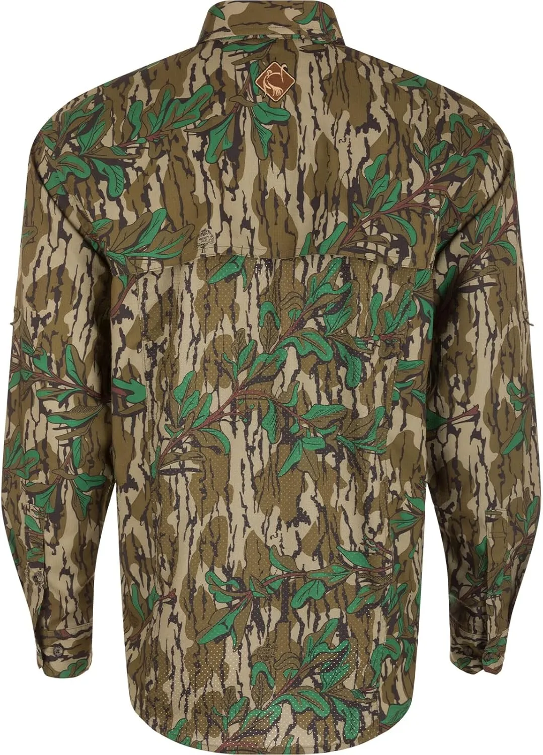 Ol’Tom Men's Wingshooter Trey Mossy Oak Camo Button-Down Shirt - Long Sleeve Hunting Shirt, Breathable and Lightweight
