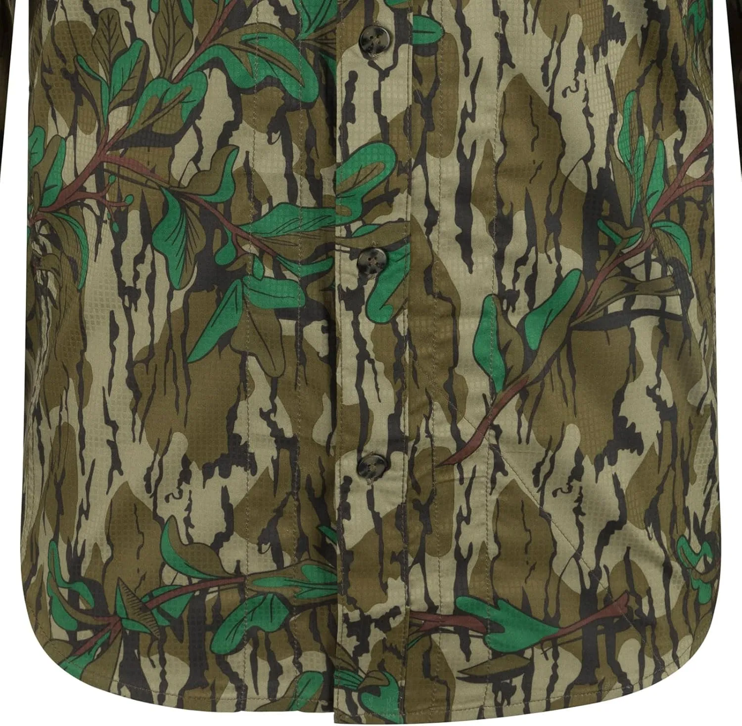 Ol’Tom Men's Wingshooter Trey Mossy Oak Camo Button-Down Shirt - Long Sleeve Hunting Shirt, Breathable and Lightweight