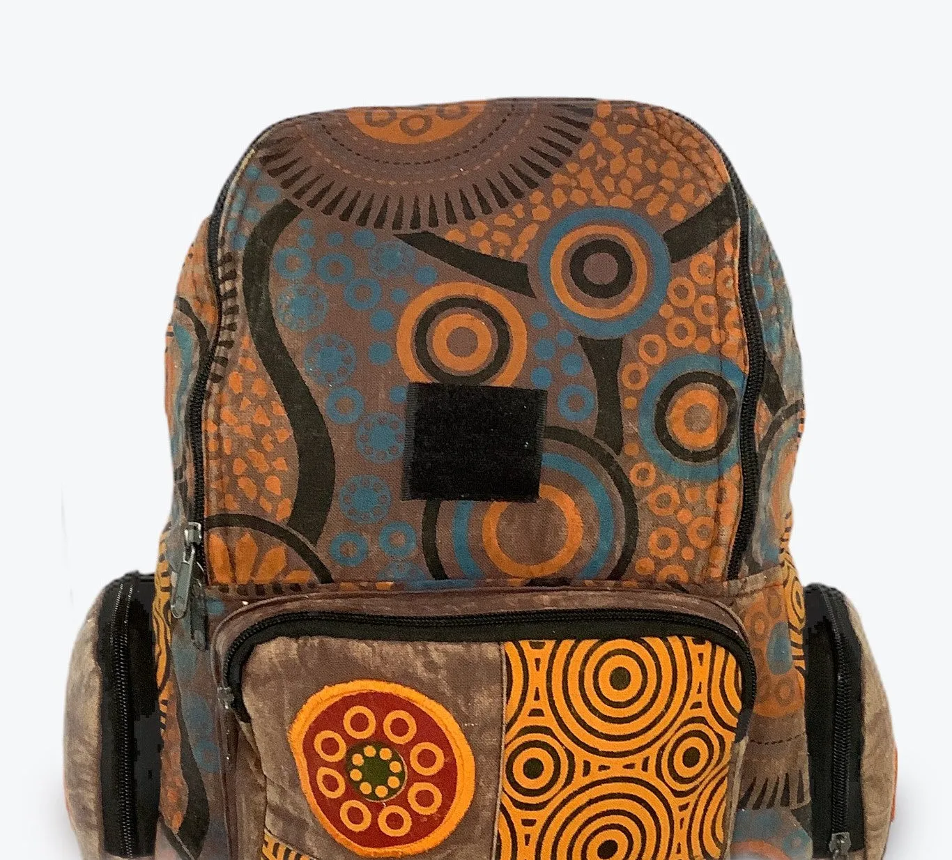 Om Stonewashed Patchwork Backpack