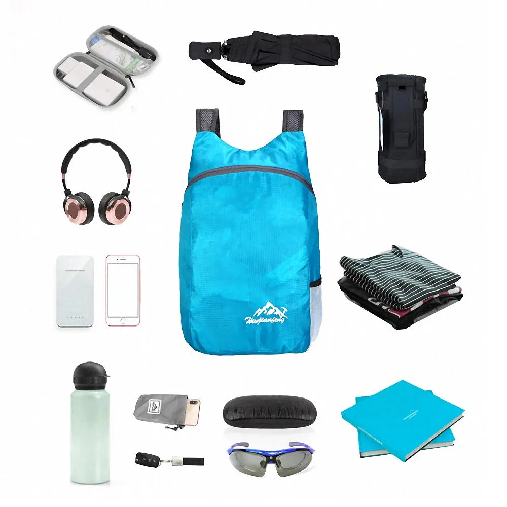 Outdoor Backpack 20L Lightweight Packable Foldable Ultralight Backpack Travel Daypack Bag Sports Daypack Men Women Shopping Bag